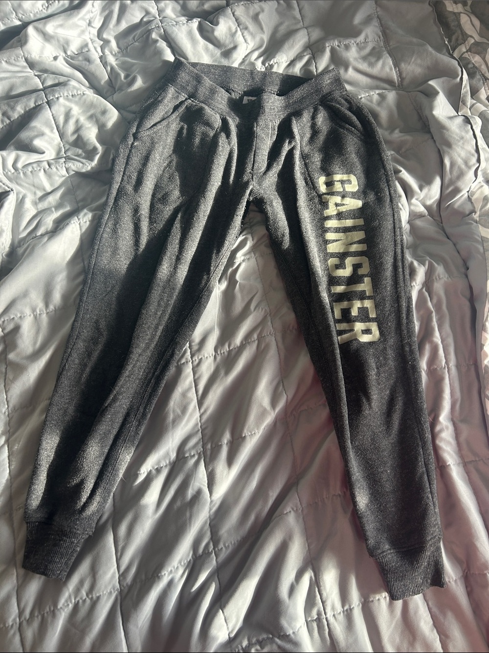 Dark Gray 'GAINSTER' Graphic Joggers